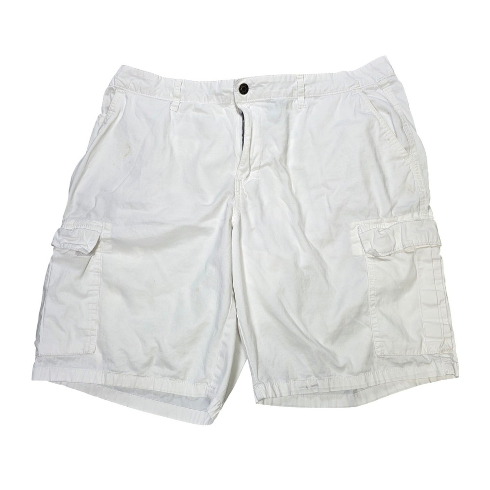 DKNY Cargo Shorts Men's Size 36 White Cotton Blend Utility Casual Summer